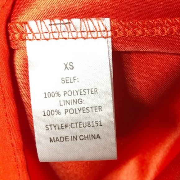 Elodie Red Orange Off Shoulder Ruffle Sleeve Dress Women A Line Mini Dress - Picture 15 of 16